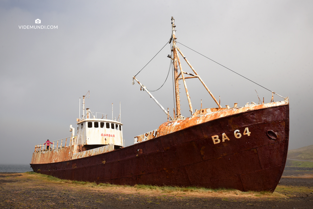 Garðar BA 64 Abandonnned ship in iceland Westfjords